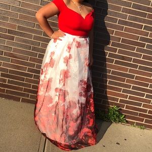 Two piece formal dress